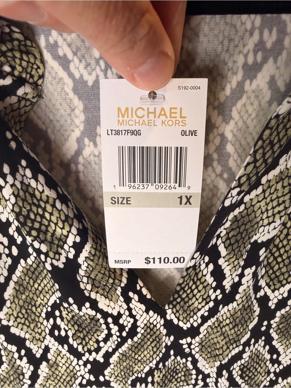 Michael Kors Black and Tan Snake-Print Sleeveless Shift Mini Dress - Picture 4 of 7